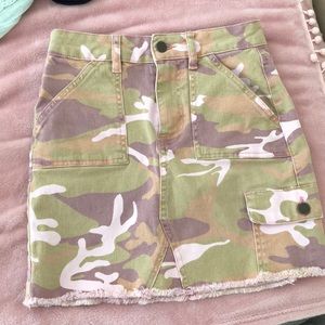 camo jean skirt